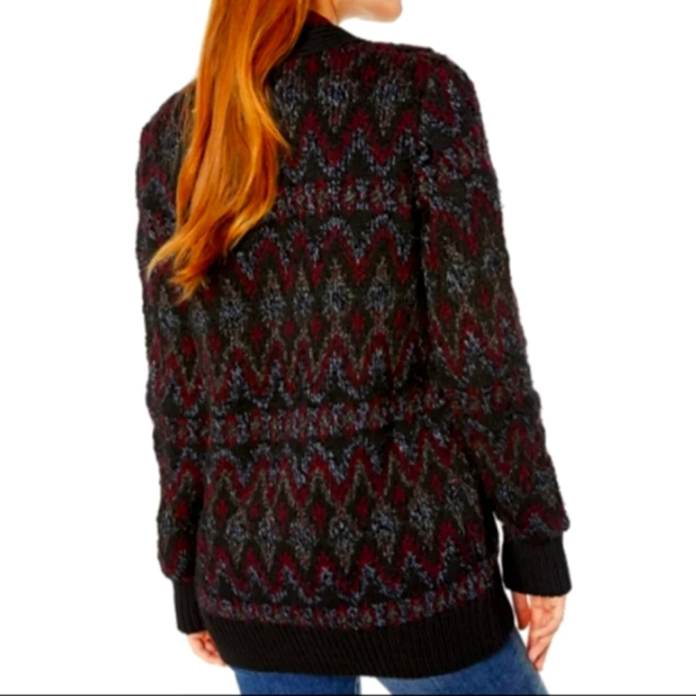 Lucky Brand Fair Isle Chunky Button Cardigan NWOT - Picture 2 of 5